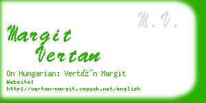 margit vertan business card